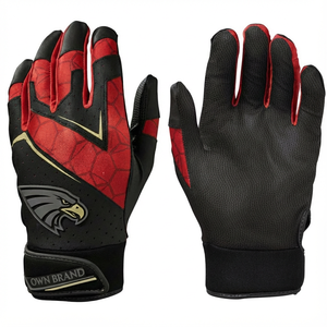 Wholesale Bulk Custom Baseball Batting Gloves Breathable Cowhide Durable Construction Wristband Closure Softball Batting Gloves - Product Image 1