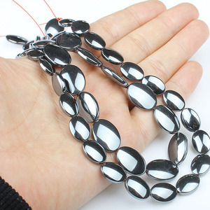 <strong>Black</strong> Hematite Stone <strong>Beads</strong>, Flat <strong>Round</strong>, Oval Non-Magnetic Coin <strong>Beads</strong> for Jewelry Making 4mm, 6mm, 8mm, 10mm, 12mm, 20mm, 38cm - Product Image 5
