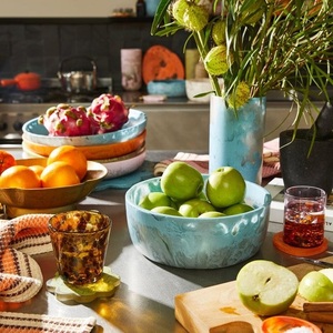 Bol à salade en résine polie de qualité supérieure, écologique, durable, pour la décoration de la maison, les fêtes, les mariages, logo personnalisé - Product Image 2