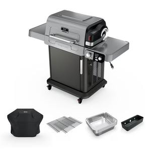 NUEVO y EXCLUSIVO: Parrilla Ninja FlexFlame, Ahumador Eléctrico de Propano, Asador, Sistema de Cocina 5 en 1, Portátil - Product Image 3