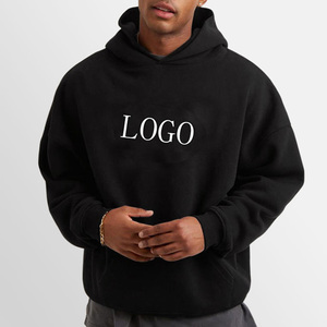 <b>Bulk</b> Premium Hoodies Manufacturers Heavyweight 500Gsm boxy Hoodie Cotton French <b>Terry</b> Black Oversized Hoodies - Product Image 4