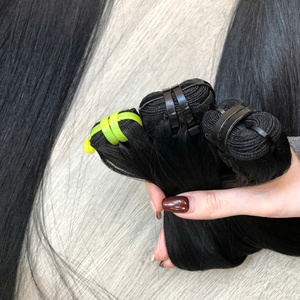 Cheveux vierges noirs de jais pour tissage frontal, longs, HD, double densité, lots vietnamiens, densité 250%, roux gingembre pour options de tissage frontal - Product Image 6