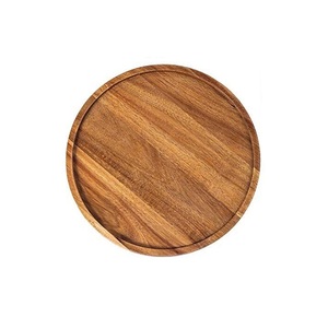 Bandeja personalizada para servir comida de madera de nogal negro con asas de Color dorado metálico a buen precio - Product Image 6