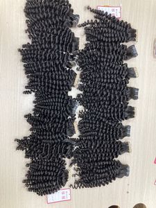 100% alta calidad 100g cinta sin enredos sin derramamiento al por mayor extensiones de cabello humano crudo rizado estilo ondulado profundo - Product Image 2