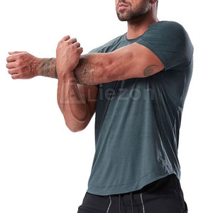 Top Quality Muscle Fit <b>Shirts</b> <b>Moisture</b> <b>Wicking</b> Muscle Fit <b>Shirts</b> For Gym And Exercise Low Moq - Product Image 4