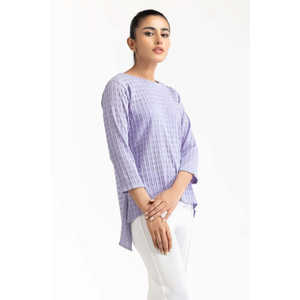 เสื้อป๊อปลินสีม่วงรุ่นพื้นฐาน WM-KTP23-108 คุณสมบัติระบายอากาศได้ดี - Product Image 3