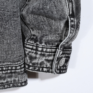 Veste en jean boyfriend délavée surdimensionnée en coton pour homme en gros - Product Image 2