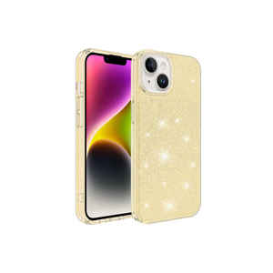 Funda de Silicona con Acabado Dorado Brillante de Lujo para iPhone 14 Plus, Cubierta Protectora Trasera de Silicona Suave, Modelo A53/7 Plus - Product Image 1