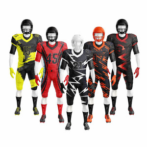 Ensemble de maillot d'entraînement de football américain avec épaulettes, respirant, manches courtes, hiver, unisexe, adulte - Product Image 2