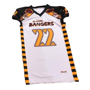 เสื้อฟุตบอลอเมริกันวินเทจ90s เสื้อกีฬาระบายอากาศสีสำหรับชุดทีมกีฬาออกแบบได้ตามต้องการ - Product Image 1