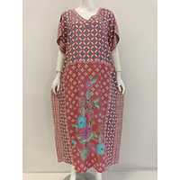 Nuevo kaftan Summer Dress Premium con diseño de motivo de cuello en V de moda Cierre de cintura elástica para interiores