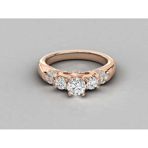 Bague solitaire en or 9 carats pour femmes avec diamant de laboratoire - Product Image 5