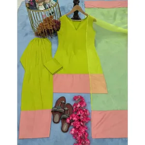 ชุดปาร์ตี้ผู้หญิงสีเขียวปักลาย ประกอบด้วยเสื้อ กระโปรง และผ้าคลุมไหล่ มีไซส์ M L XL 2XL - Product Image 4