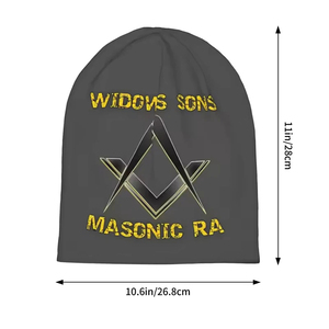 Gorro de punto unisex de algodón 100% transpirable e impermeable con diseño de calavera masónica, ideal para primavera y cálido, multifuncional - Product Image 4