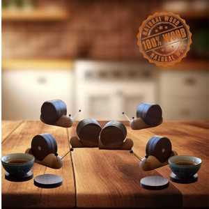 Sous-verres décoratifs en bois et résine, design élégant tourbillon, finition époxy durable, sous-verres fonctionnels en pierre - Product Image 3