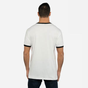 Logo personnalisé à prix avantageux, tissu 100% polyester de bonne qualité, vêtements confortables à manches courtes, t-shirts Next Level Ringer - Product Image 6