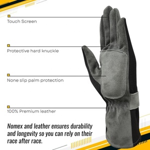ถุงมือแข่งรถถุงมือ Nomex ทนความร้อนกันลื่นมีความยืดหยุ่นทะเลทรายน้ำหนักเบา - Product Image 6