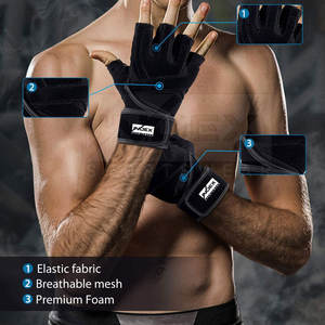 Gants en cuir de fitness en peau de mouton de haute qualité, nouveau design confortable pour une utilisation en salle de sport - Product Image 6