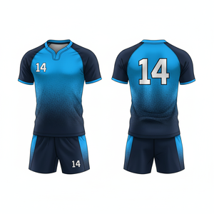 ชุดวอลเล่ย์บอล & รักบี้ออกแบบได้ตามต้องการชุดกีฬาโพลีเอสเตอร์100% แห้งเร็วระบายอากาศได้ดีชุดฝึกทีมพิมพ์โลโก้ได้ตามต้องการ - Product Image 4