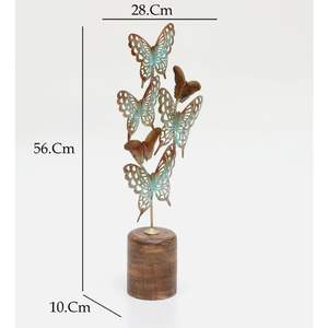 Multicolor Metal Derek mariposa Decoración de mesa Fácil instalación decoración del hogar para mesas - Product Image 2