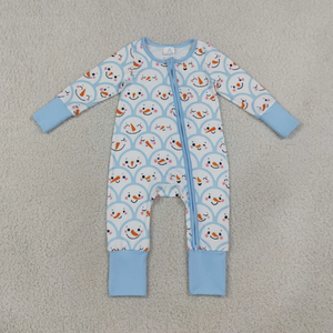 Mono de Bebé Transpirable con Estampado de Muñeco de Nieve, sin Mangas, con Cierre de Cremallera, Tejido Suave de Seda de Leche/Algodón, para Verano, Unisex - Product Image 6