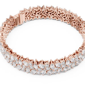 Portefeuille de bracelets en or 18 carats avec diamants cultivés en laboratoire CVD dans un héritage éblouissant en or jaune contemporain blanc en argent raffiné - Product Image 1