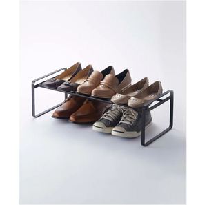 ชั้นวางรองเท้าแนวนอนมี2ระดับคุณสามารถวางรองเท้าบนชั้นวางทั้งสองได้อย่างง่ายดายสำหรับห้องนอนทางเข้าบ้านตู้เสื้อผ้า2025 - Product Image 4