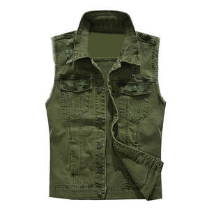 Chaleco Vaquero Casual Personalizable al por Mayor para Hombre, Transpirable, Relleno de Plumón, para Uso en Exteriores en Invierno, por Player Styles - Product Image 1