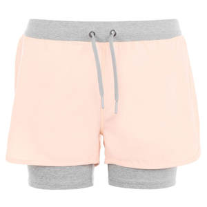 Pantalones cortos de lana de algodón de alta calidad para mujer, diseño transpirable de doble capa para correr, entrenamiento, Yoga, logotipo personalizado al por mayor - Product Image 1