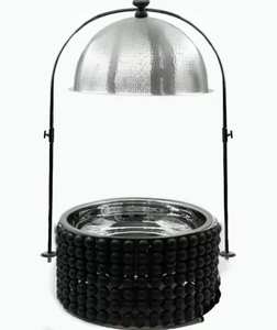 Lujoso calentador de alimentos y cazuela con acabado negro y plateado, ideal para catering de bodas y vajilla de alta gama - Product Image 5