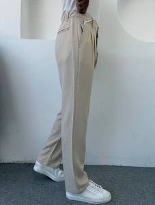 <b>Men's</b> Regular Fit Plus Size Brown Straight <b>Casual</b> Office <b>Trousers</b> Comfortable Midweight Cotton Mid Waist Hip Hop Waterproof - Product Image 2