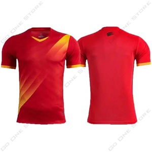 เสื้อยืดสำหรับผู้ชายเสื้อยืดฟุตบอลสำหรับเด็กผ้าตาข่ายระบายอากาศได้ดีเสื้อกีฬาคอกลมสำหรับผู้ชายดีไซน์ดั้งเดิมสำหรับฤดูร้อน - Product Image 2