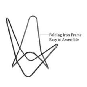 เก้าอี้หนังผีเสื้อสีน้ำตาลโบราณเก้าอี้พักผ่อนแบบพับได้ทำด้วยมือกรอบเหล็กสไตล์เรียบง่ายสำหรับบ้านสำนักงานในร่มห้องนั่งเล่น - Product Image 2