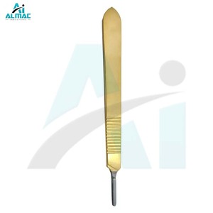 ALMAC Golden Scalpel Handle Outil chirurgical en acier inoxydable pour une coupe précise et une utilisation précise dans les procédures médicales CE ISO - Product Image 1