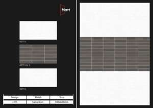 Carreaux muraux en céramique de luxe 300x600mm pour salle de bain et cuisine, surface brillante mate effet sucre, design mural intérieur luxueux - Product Image 4