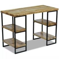 Escritorio Extensible 2023 con Estructura de Hierro y Tablero de Madera, Estilo Océano Azul, para Sala de Estar, Oficina, Computadora, Mesa de Consola