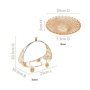 Panier en verre élégant, bols décoratifs, présentoir de table élégant pour fruits et réceptions, fabriqué à la main en Inde - Product Image 2