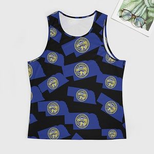 เสื้อกล้ามกล้ามเนื้อลำลองสำหรับผู้ชายแผนที่ธงเสื้อออกกำลังกายในยิมฟิตเนสพร้อมฮู้ดระบายอากาศและของตกแต่งพิมพ์ลาย - Product Image 2