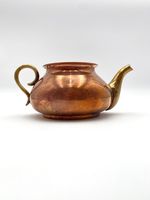 Bouilloire à thé en cuivre artisanale la mieux notée, finition classique antique, écologique, résistante à la chaleur, poignée ergonomique, couvercle inclus, pour la maison