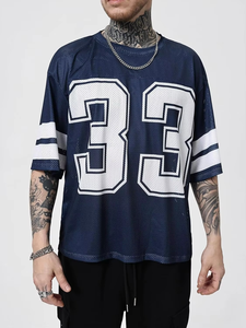 Retro personalizado gráfico sublimación poliéster malla secado rápido ropa deportiva Clubwear Streetwear Vintage fútbol americano Jerseys - Product Image 5