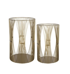 Brass Antique Finished Iron Metal Candle-<b>Hurricane</b> - Product Image 1