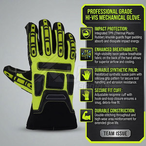 Gants de travail automobiles personnalisés de qualité supérieure, gants mécaniques avec paume antidérapante pour la réparation automobile, le service en garage et l'utilisation en atelier - Product Image 6