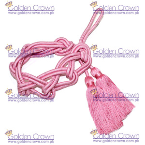 ชุดเอี๊ยมสีชมพูมีสายรัดสำหรับงานแต่งเลี้ยงในโบสถ์สายการตัดเย็บแบบมีพู่ - Product Image 2