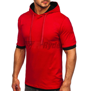 T-shirts à capuche pour hommes 100% haute qualité, couleur et taille personnalisées, tricotés, dernier design 2024, séchage rapide et respirants, vente en gros OEM - Product Image 5