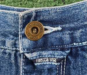 Vintage 90S Mecca Logo Carpenter Denim Jean Shorts Jorts Hombres Talla 41 - Product Image 4