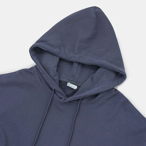 Costom-Sudadera con capucha para hombre de talla grande, color sólido y ligero, Capucha ajustable, detalles acanalados, ropa de calle de moda - Product Image 4