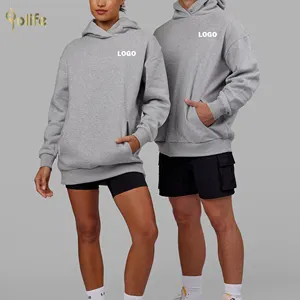 Sudadera con capucha de algodón para hombre y mujer, ropa deportiva personalizada en blanco, chándal de forro polar Unisex