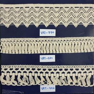 Encajes de algodón hechos a medida, adecuados para Diseñadores de ropa y fabricantes, disponibles con flecos y borlas, 2 pulgadas de ancho - Product Image 3