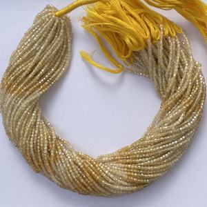 2mm 3mm Naturel Micro Ombre Jaune Zircon Pierre Facettes Cube Boîte Perles Brins Chaîne Nouvelle Dernière Fabrication de Bijoux En Gros En Ligne - Product Image 1