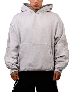 Sudaderas con capucha de gran tamaño en blanco para hombre, ropa de calle, sudadera con hombros caídos, contorno personalizado, logotipo lavado, sudaderas con capucha, peso pesado 500 GSM - Product Image 5